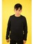 04-14 Yaş Erkek Çocuk Basic Siyah Sweat 1