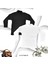 Body 2 Li Unisex Pamuklu Ligralı Yarım Balıkçı Yaka Siyah Çocuk Body 1