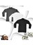 Body 3 Lü Paket Unisex Pamuklu Ligralı Yarım Balıkçı Yaka Beyaz Gri Siyah Body 3' Lü Paket 1