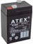 Atex 6 Volt 4 Ah Işıldak Aküsü 70X48X101 mm AX-604 4