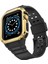 Apple Watch 44MM KR401 Silikon Kordon - Siyah-Gold 277097 1