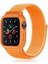 Apple Watch 44MM Hasırlı Cırtcırtlı Kasalı Kordon - Turuncu 277097 1