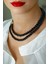 Siyah choker kolye Kadın siyah oniks choker kolye Kombin kolye Kadın tasma kolye 5