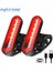 1 Adet Beyaz Stil 2 Adet LED USB Şarj Edilebilir Bisiklet Bisiklet Bisiklet 4 Modu LED Ön Arka Kuyruk Işık Lambası Açık Spor Bisiklet Işığı (Yurt Dışından) 2