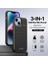 Premium Deri 3in1 Magsafe Uyumlu Apple iPhone 14 Plus Kılıf Kartlık Telefon Standı Cüzdanlı Kılıf 1