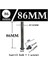 86 mm Stil M6&φ8* Scooter Paten Bisiklet Bisiklet Amortisörler Somun ve Cıvata Vida Aksesuarlar (Yurt Dışından) 1