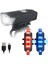 Set-Beyaz Arka Işık Stili USB Şarj Edilebilir Bisiklet Işık Mtb Bisiklet Ön Arka Arka Arka Lamba Bisiklet Güvenlik Uyarı Işığı Su Geçirmez Bisiklet Lambası El Feneri (Yurt Dışından) 2