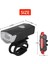 2-Siyah Ön Işık Stili Bisiklet Bisiklet Işık USB LED Şarj Edilebilir Set Dağ Ön Arka Far Lambası El Feneri Dropship (Yurt Dışından) 4