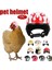 No.9 Tarzı Heken Kask Için Kask Kap Pet Dişli Güneş Yağmur Malzemeleri Kask Aksesuarları Oyuncak Kask Küçük Kostümler Kuş Tavuklar P B3L8 (Yurt Dışından) 2