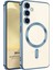 Samsung Galaxy S24 Kılıf Magsafe Luxury Electroplate Sierra Mavisi 1