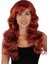 Kotyora Kızıl Renk Kahküllü Dalgalı Uzun Parti Peruğu 1