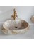 Afyon Sarılı Mermer Bombeli Oval Lavabo 1