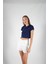 Lacivert Kısa Kollu Crop Tshirt 3