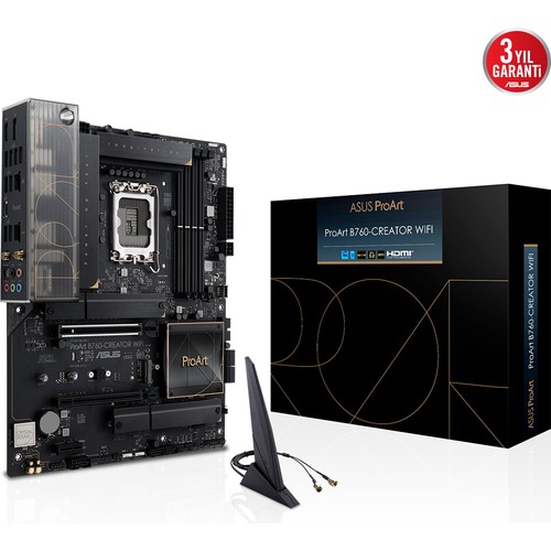 Asus Proart B760-CREATOR Wıfı Intel B760 LGA1700 Soket Ddr5 7200(OC)MHZ Atx Anakart