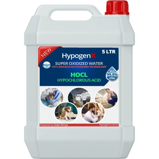 Hypogenx Veteriner ve Hayvancılık Dezenfektanı - 5.00 Litre (Hipokloröz Asit Bazlı)