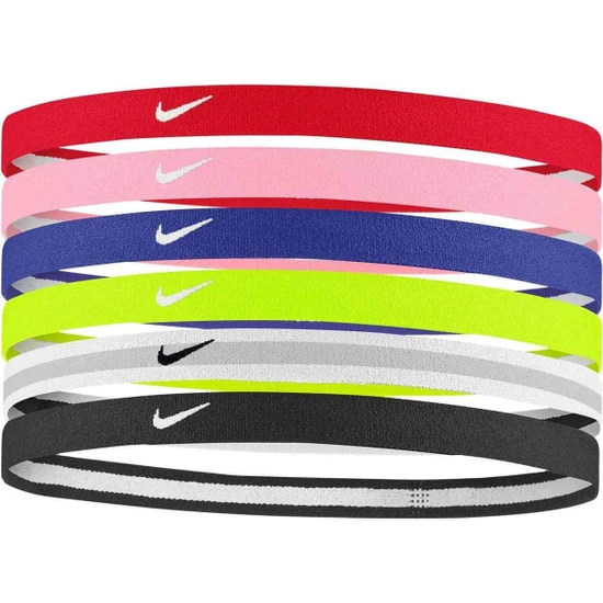 Nike Y Swoosh Sport Headbands 6 Pk Unisex Saç Bandı N.100.3042.966.OS-Çok Renkli