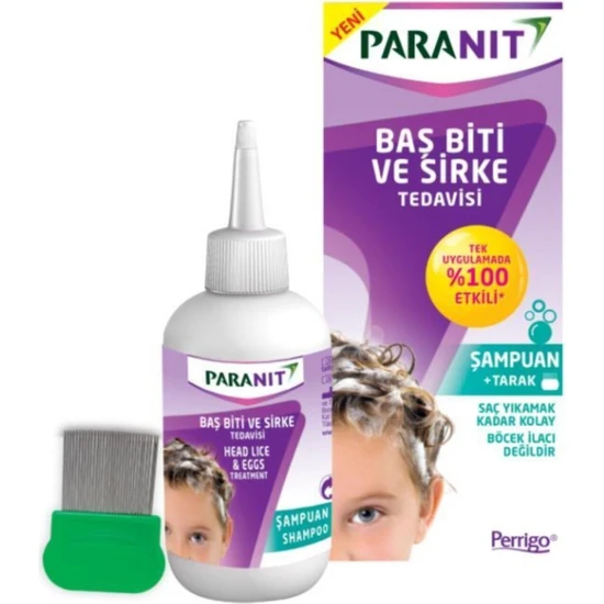 Paranit Baş Biti ve Sirke Tedavisi Şampuan+Tarak 100 ml