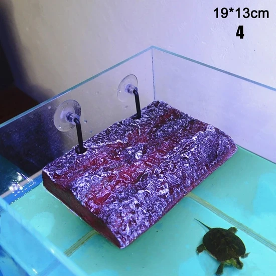 Duoliang Shop No.4 Tarzı Kaplumbağa Platformu Yüzen Kaplumbağa Iskelesi Dikdörtgen Strafor Akvaryum Float Dekor Bask Teras Tırmanış Brezilya Kaplumbağası Stokta Var (Yurt Dışından)