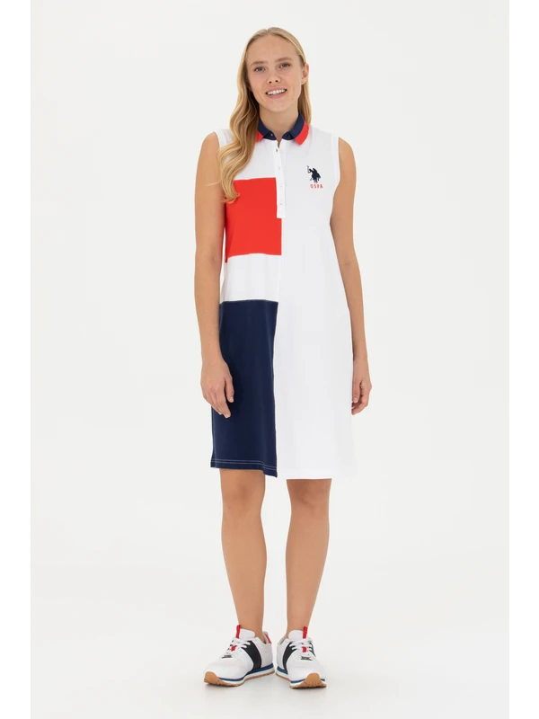 U.S. Polo Assn. Kadın Beyaz Örme Elbise 50263694-VR013