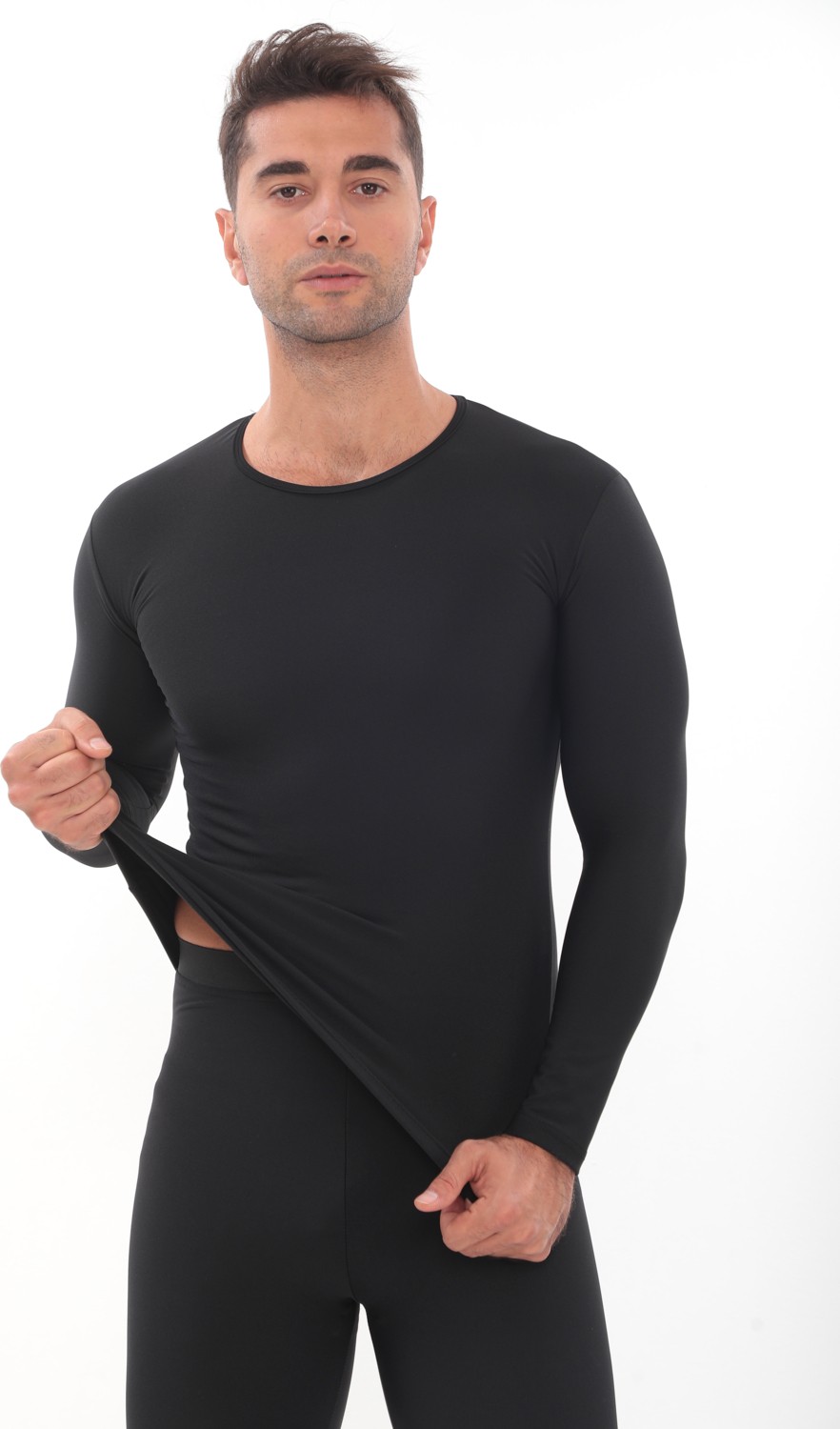 Sauna Suit Unisex Kışlık Sıcak Tutan Termal Içlik Alt Üst Takım Pamuklu Termal Takım görsel 2