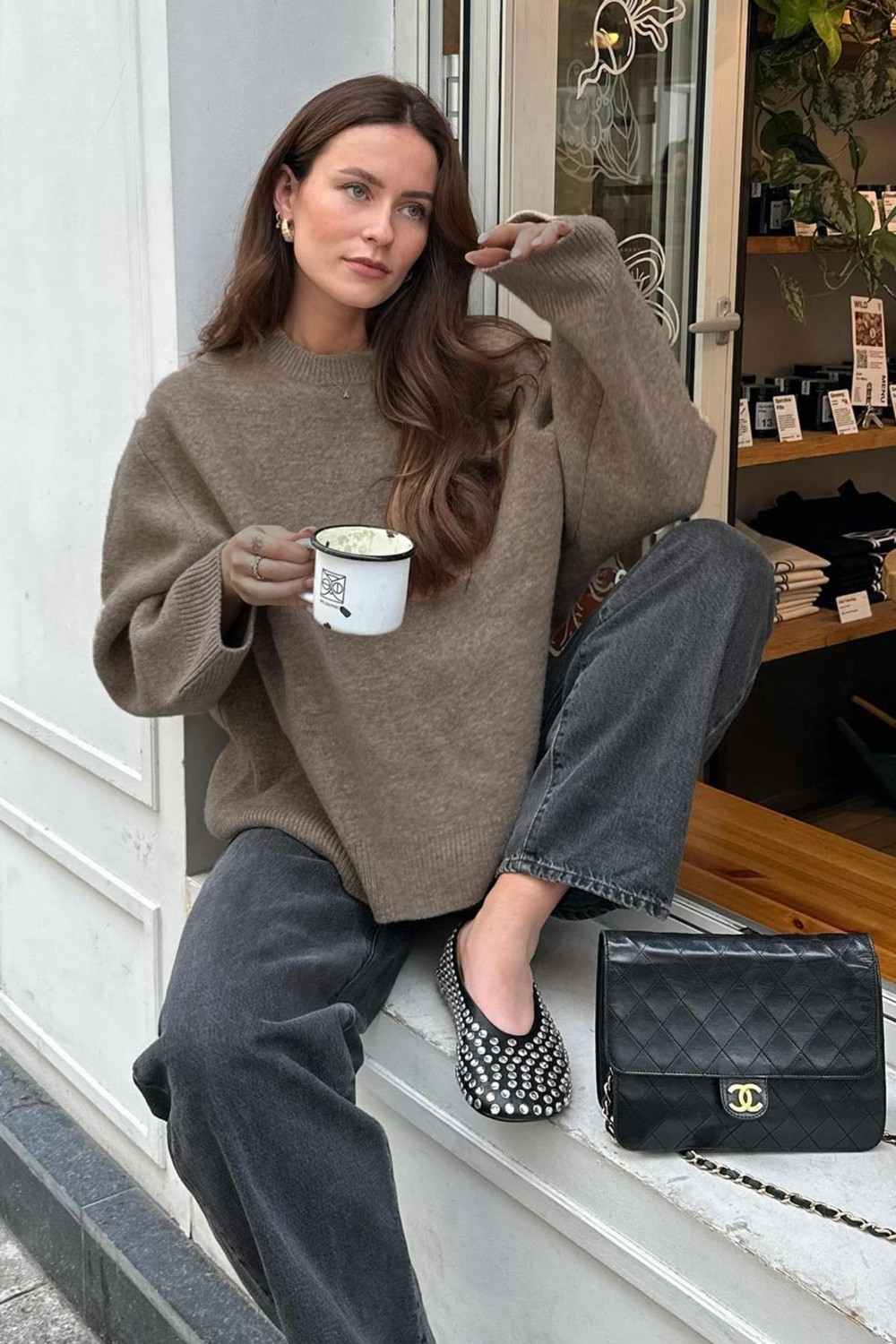 Madmext Kadın Kırmızı Oversize Triko Kazak Fermuarlı Yaka Günlük Stil MG1972 görsel 2