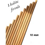 ncy Ahşap Çubuk Çıta Kavela Yivli Kayın  30 cm 10 mm 12 Adet
