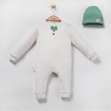 Bebem Asya Papyonlu Düğmeli 3 Parça Erkek Bebek Tulum Set
