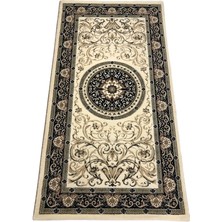 Burak Halı Klasik 11105 R 80X150 Krem Lacivert Küçük Ölçü Halı !