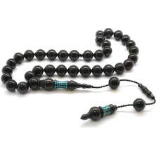 Gümüş Hediye Al Özel Premium Kutulu Kumpas Işçilikli Imamesi Firuze Işlemeli Istanbul Kesim Erzurum Oltu Taşı Tesbih