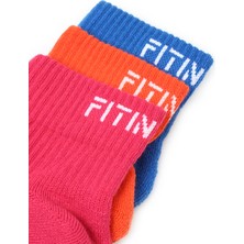 Fitinsane Premium Performance Quarter 3'lü Paket Turuncu - Mavi - Pembe