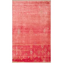 Eko Halı Zara ZR15 Red Autumn Etnik Desenli Hav Vermeyen Özel Tezgahlarda Üretilen Uşak Halısı