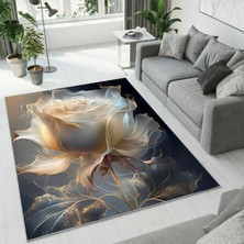 Colorix Carpet Dijital Baskı Dekoratif Kaymaz Taban Yıkanabilir Halı NO:1948