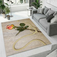 Colorix Carpet Dijital Baskı Dekoratif Kaymaz Taban Yıkanabilir Halı NO:1519