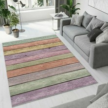 Colorix Carpet Dijital Baskı Dekoratif Kaymaz Taban Yıkanabilir Halı NO:1691