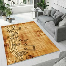 Colorix Carpet Dijital Baskı Dekoratif Kaymaz Taban Yıkanabilir Halı NO:1353