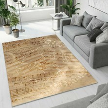 Colorix Carpet Dijital Baskı Dekoratif Kaymaz Taban Yıkanabilir Halı