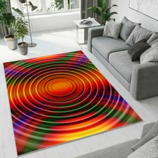 Colorix Carpet Dijital Baskı Dekoratif Kaymaz Taban Yıkanabilir Halı