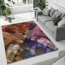 Colorix Carpet Dijital Baskı Dekoratif Kaymaz Taban Yıkanabilir Halı