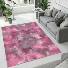 Colorix Carpet Dijital Baskı Dekoratif Kaymaz Taban Yıkanabilir Halı