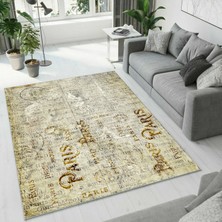 Colorix Carpet Dijital Baskı Dekoratif Kaymaz Taban Yıkanabilir Halı