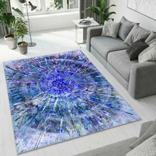 Colorix Carpet Dijital Baskı Dekoratif Kaymaz Taban Yıkanabilir Halı