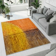 Colorix Carpet Dijital Baskı Dekoratif Kaymaz Taban Yıkanabilir Halı
