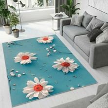 Colorix Carpet Dijital Baskı Dekoratif Kaymaz Taban Yıkanabilir Halı