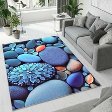 Colorix Carpet Dijital Baskı Dekoratif Kaymaz Taban Yıkanabilir Halı