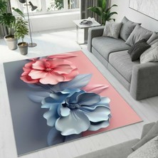 Colorix Carpet Dijital Baskı Dekoratif Kaymaz Taban Yıkanabilir Halı