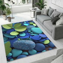 Colorix Carpet Dijital Baskı Dekoratif Kaymaz Taban Yıkanabilir Halı
