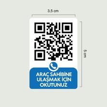 Obibaskı Kişiye Özel Araç Park Numaratörü 2 Adet Qr Kodlu Özel Etiket Qr Kimlik