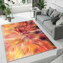 Colorix Carpet Dijital Baskı Dekoratif Kaymaz Taban Yıkanabilir Halı