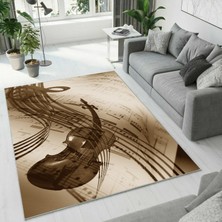 Colorix Carpet Dijital Baskı Dekoratif Kaymaz Taban Yıkanabilir Halı