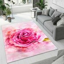 Colorix Carpet Dijital Baskı Dekoratif Kaymaz Taban Yıkanabilir Halı